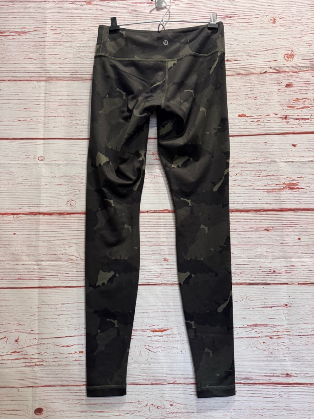 Lululemon Wunder Under Pant Full-On Luon in Palm Party Fatigue Green Black Sz 6 - Picture 6 of 10